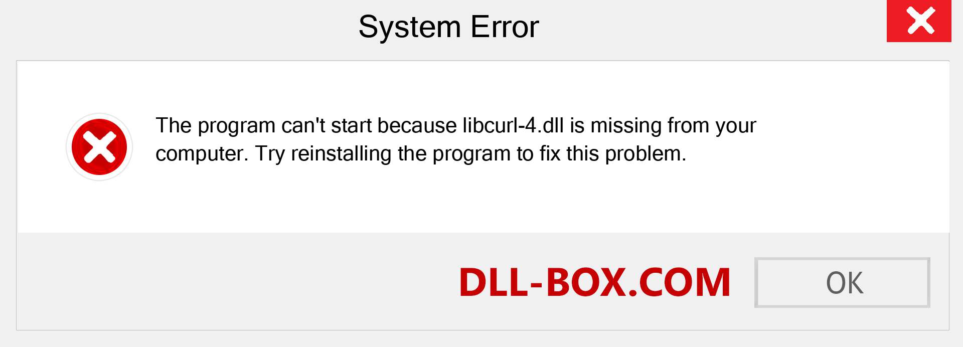  libcurl-4.dll file is missing?. Download for Windows 7, 8, 10 - Fix  libcurl-4 dll Missing Error on Windows, photos, images